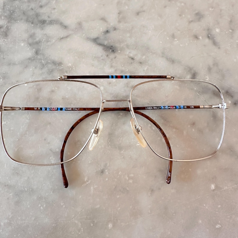 Lozza Martini Racing Acropolis 80s Frame, Italian Rally Eyewear, Ultra Thin Satin Silver Metal, luxury Enamel Detail image 5