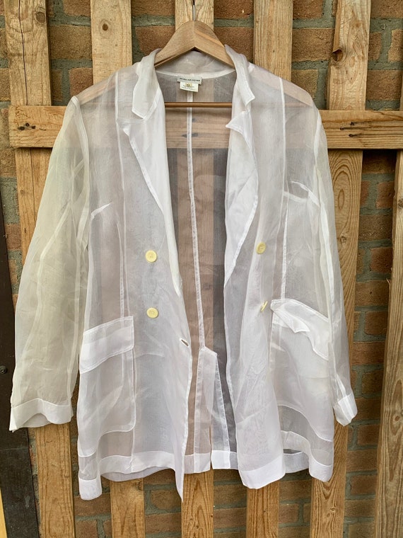 Dries van Noten organza white shirt, 96 runway, s