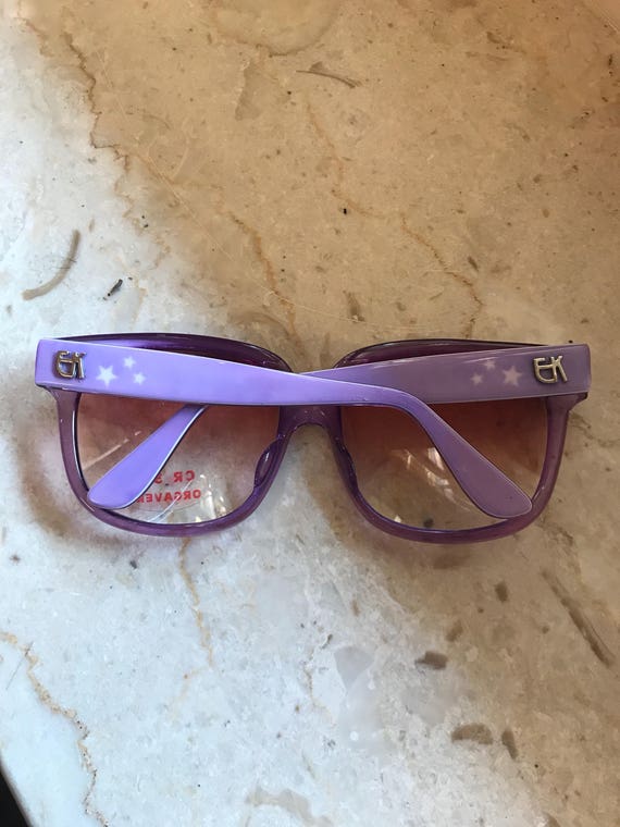 Emmanuelle Khanh vintage oversize violet sunglass… - image 7