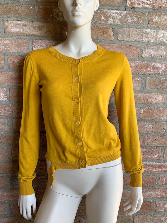 Maison Margiela, Maison Martin Margiela Yellow Cotton Cardigan Deconstructed NOS Blank Label Italy