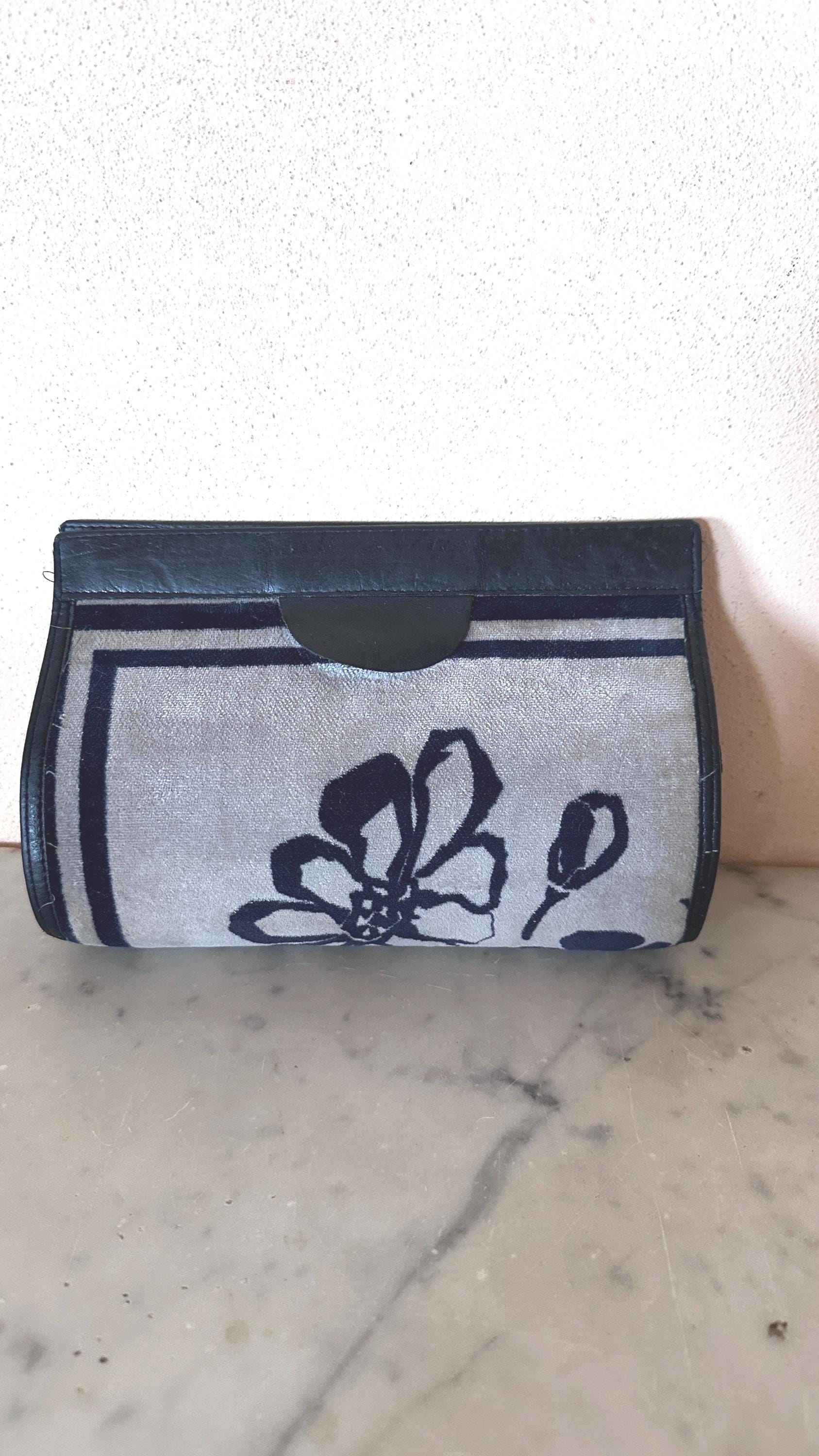 【新品未使用・希少品】EMILIO PUCCI ポーチ２セット Vintage Emilio Pucci Velvet Pouch, 1960s Italian Case, Gray and Blue