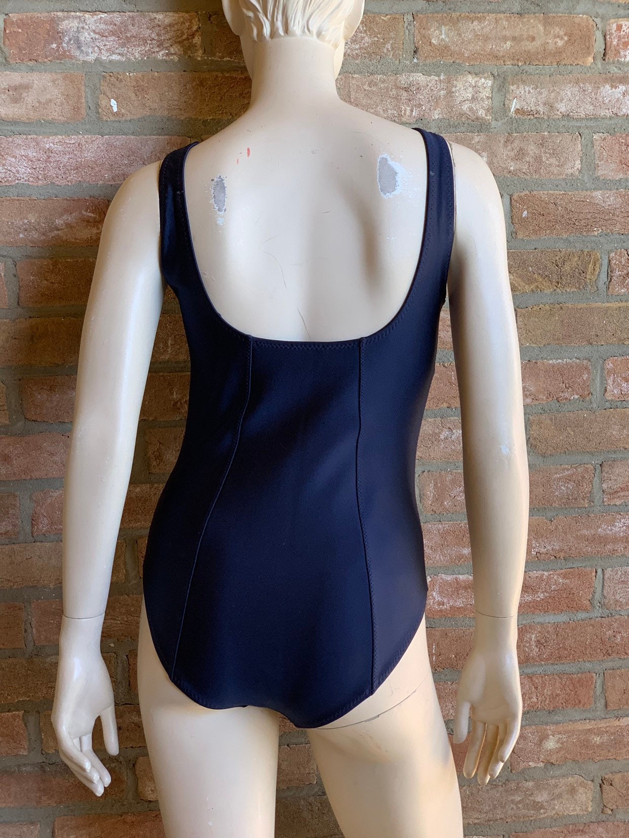 Rare Chanel One-piece Swimsuit, Vintage, Stylish Blue, Mint