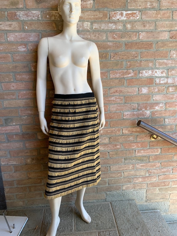 Vintage rafia and silk skirt
