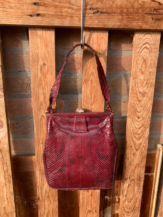 Upcycle, sustenable, recycled vintage purse, deep 