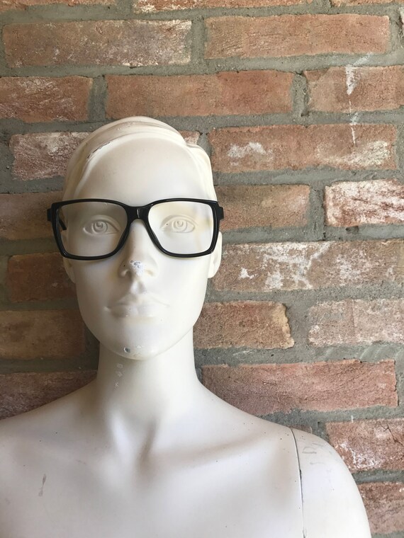 Black nerd, geek vintage eyeframe, glasses, nos, … - image 5