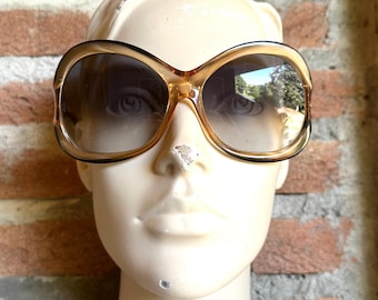 Vintage Polaroid Oversized Sunglasses, NOS with New High-Quality Lenses, gradient gray lenses, 1970s gradient Frame