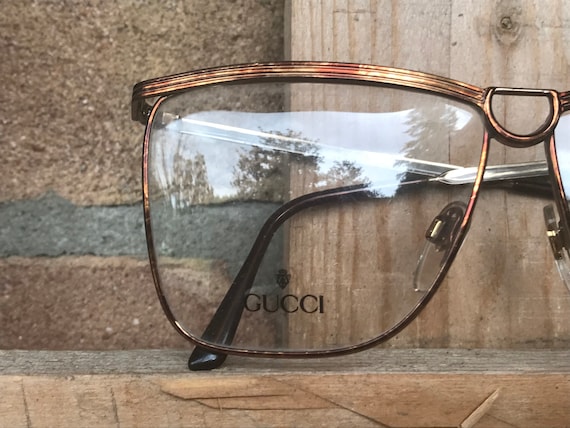 GUCCI montatura occhiali vintage donna metallo striato color | Etsy Italia