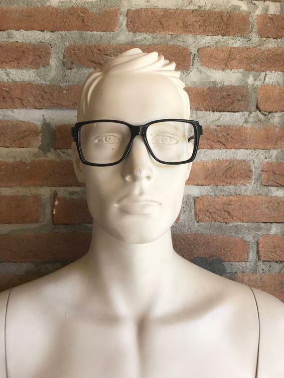 Black nerd, geek vintage eyeframe, glasses, nos, … - image 3
