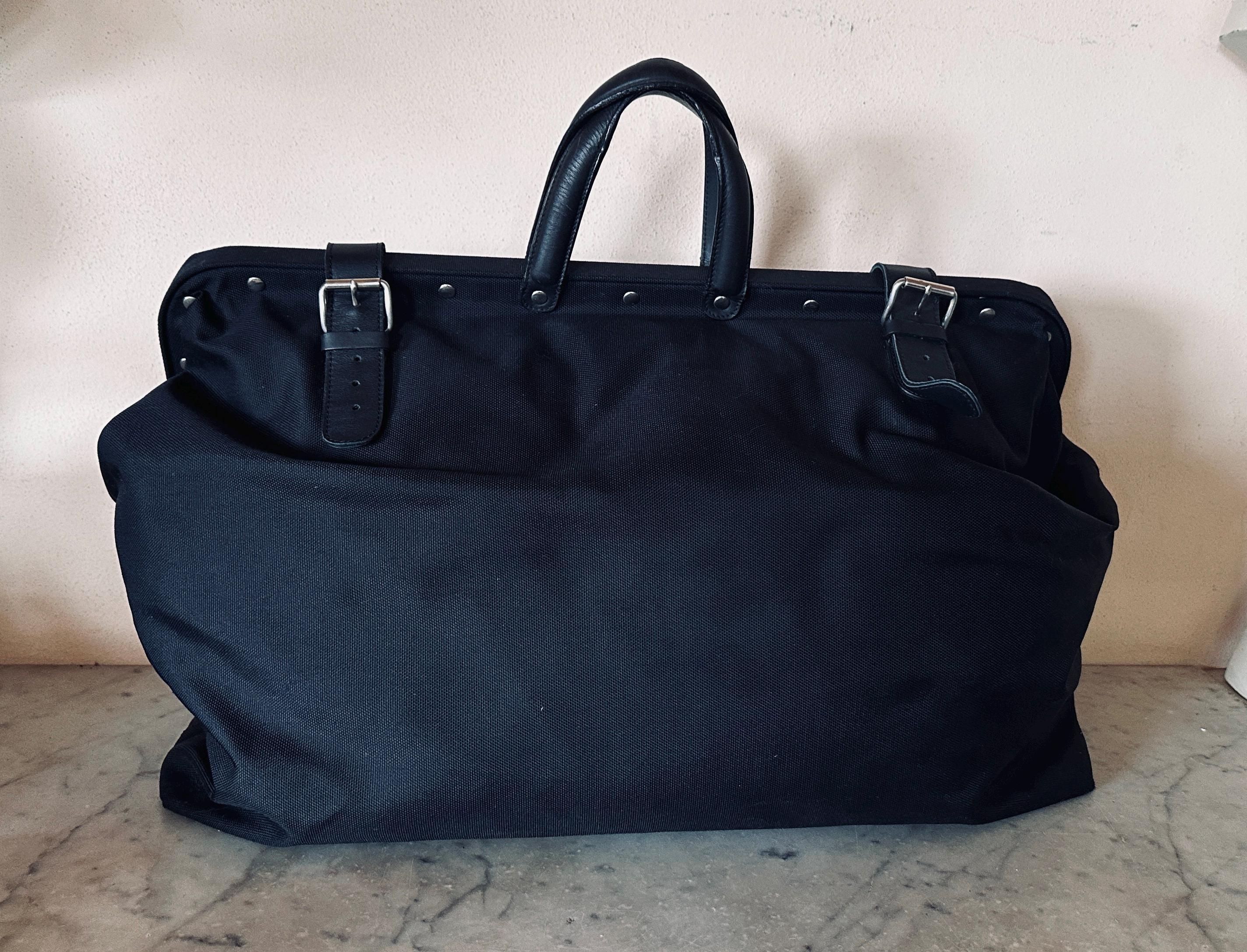 Helmut Lang Overnight Bag Large, 90s Vintage NOS, Black Cordura