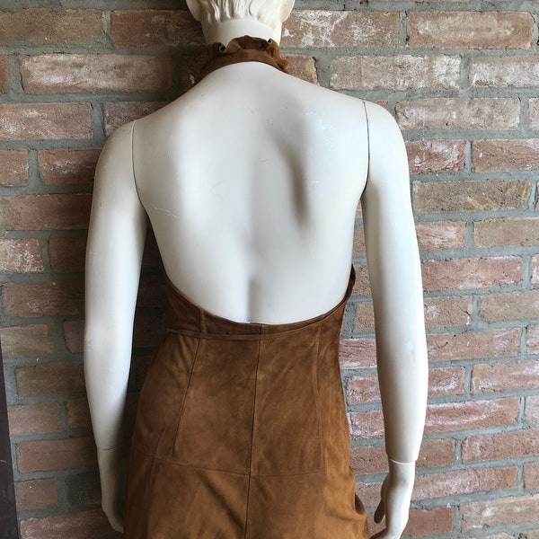 backless Celine leather dress, mint condition, 90's, vintage celine