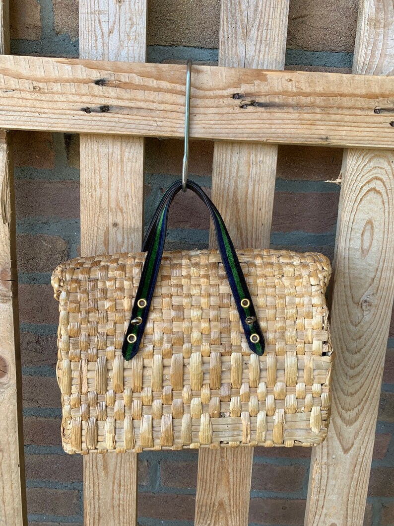 Roberta di Camerino vintage handbags, woven straw handbag, early 60's, rare, collector item, please read description for conditions image 2