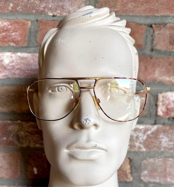 Yves Saint Laurent Vintage Aviator Glasses 90s Gold Frame  display picture 1
