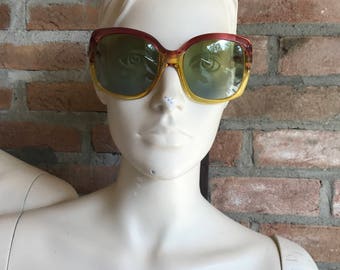 Lunettes De Soleil Vintage LANVIN Surdimensionnées Roses - Made In France, 100% UV, Excellent état