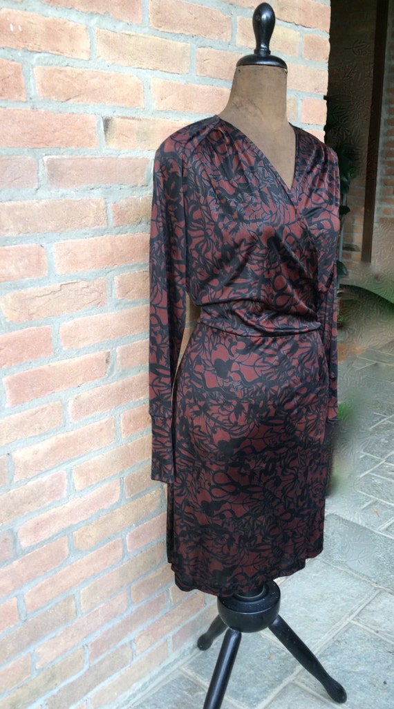 vintage dress, 1990 CoSTUME NATIONAL, tribal patt… - image 2