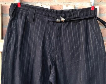 パンツ 1990s yohji yamamoto stripe buggy slacks Vintage Yohji Yamamoto Costume D'homme 1994 A/W Wool Pants