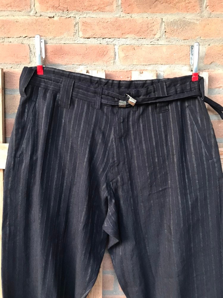 Oversize Yohji Yamamoto Men's Trousers, Grey, Loose Fitting