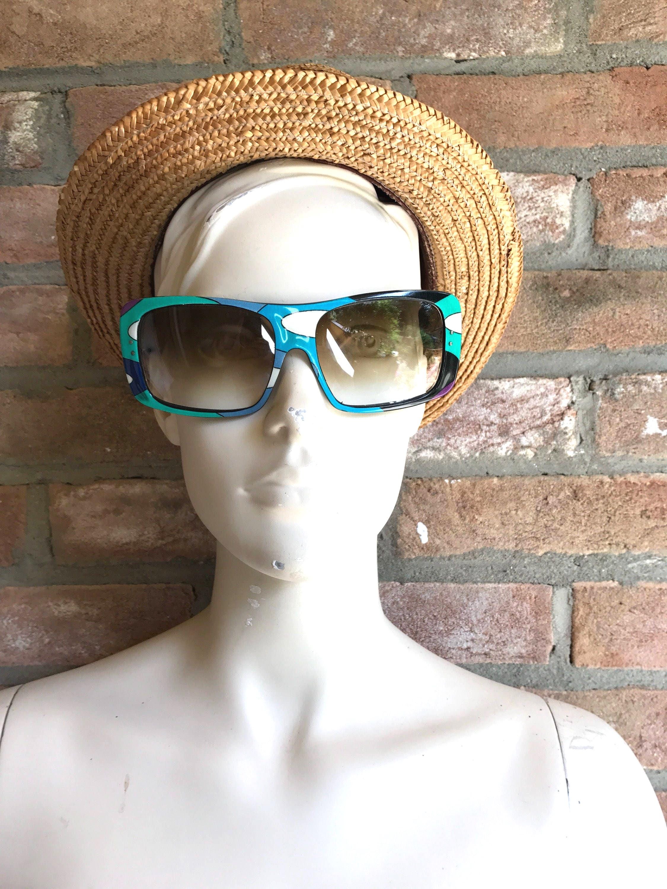 Lunettes De Soleil Vintage Emilio Pucci Vivara - Rondes Surdimensionnées Années 60, Très Bon état