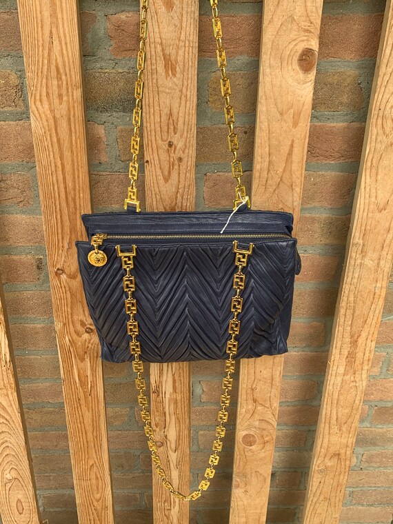Gianni Versace vintage purse, with metal golden tone … - Gem