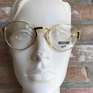 Moschino by Persol round gold sunglasses, women frame, size small, NOS