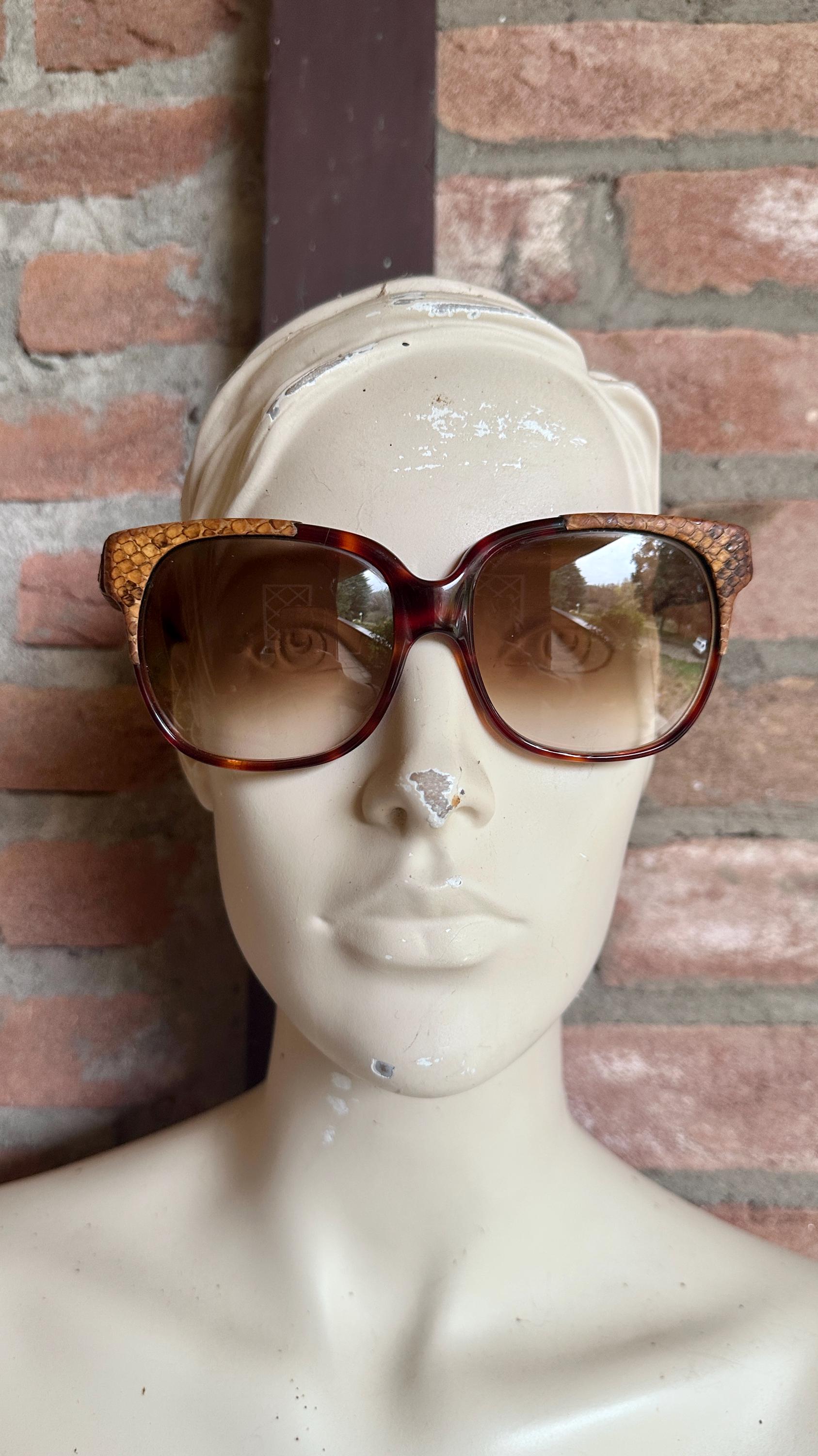 Emmanuelle Khanh Snakeskin Sunglasses - Etsy