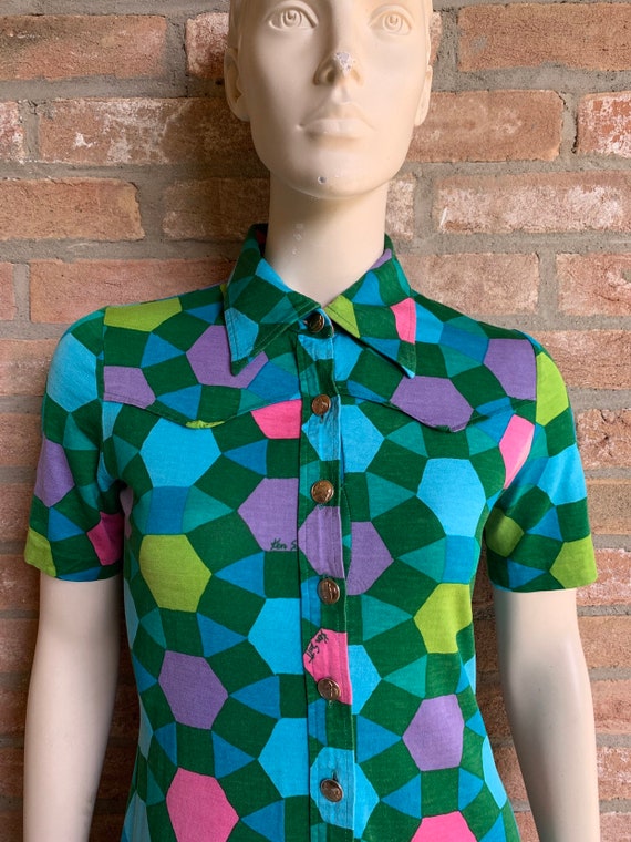 Ken Scott woman dress, vintage dress, 70's look, 7