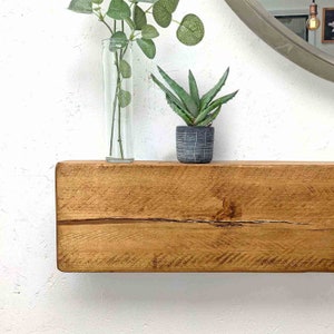 Rustic Floating Mantel Shelf Handcrafted From Solid Sustainable Timber | 10cm Depth x 20cm Height | Ben Simpson Furniture