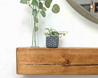 Rustic Floating Mantel Shelf Handcrafted From Solid Sustainable Timber | 10cm Depth x 15cm Height | Ben Simpson Furniture