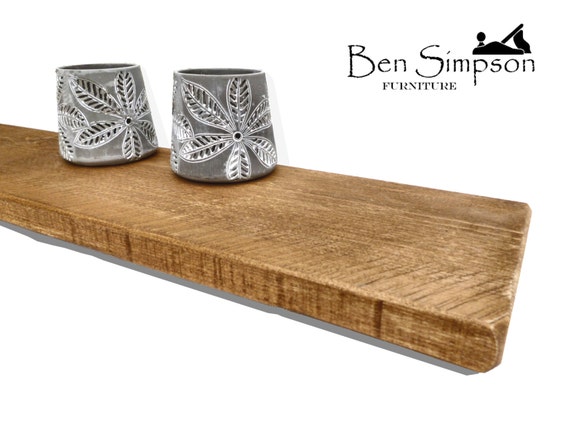 Schwimmende Regale Regal Kaminsims rustikale dünne Holz solide | Etsy