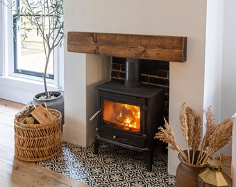 Rustic Floating Mantel | Fireplace Shelf Handcrafted From Solid Sustainable Timber | 10cm Depth x 20cm Height | Ben Simpson Furniture