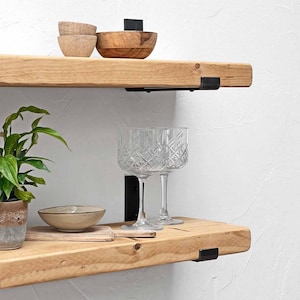 Rustic Wooden Shelf – Handmade Solid Wall Shelves | Bathroom, Kitchen or Living Room Storage