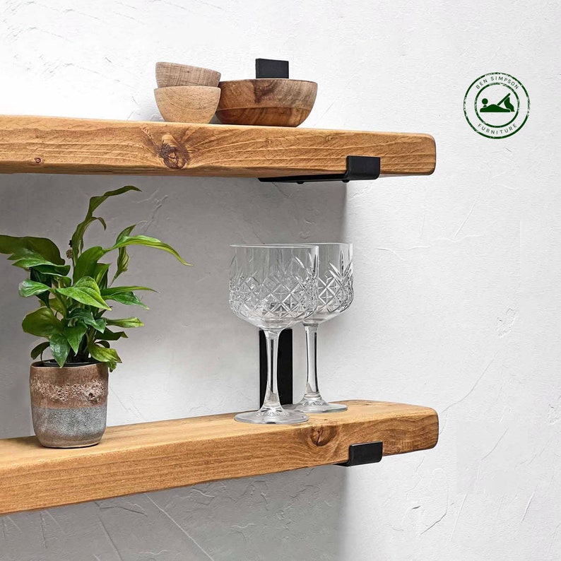 Inverted Shelf Brackets Handcrafted From Industrial Raw Steel Etsy UK