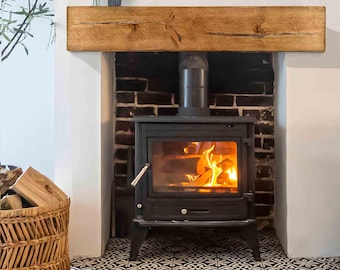 Rustic Pine Floating Mantel: Handcrafted Fireplace Shelf, 10cm Depth