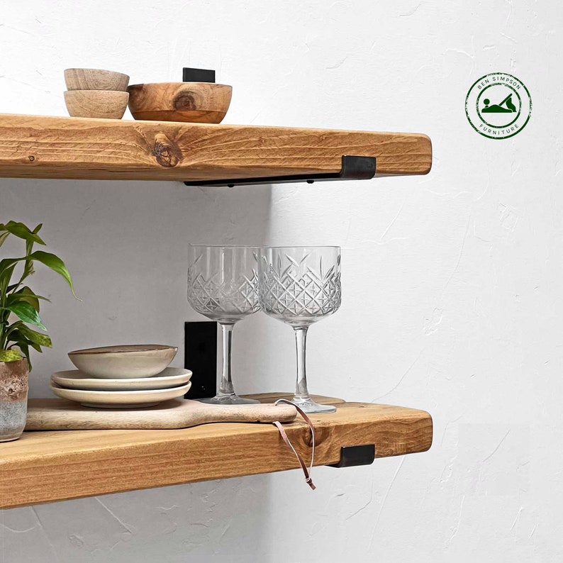 Inverted Shelf Brackets Handcrafted From Industrial Raw Steel Etsy UK