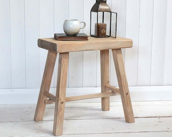 Reclaimed Wooden Stool - Rustic Driftwood Timber |  Ben Simpson Furniture