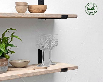 Rustic Shelves Handcrafted Industrial Metal Shelf Brackets in a Shabby Chic Finish | 2.5cm Thickness | Ben Simpson Furniture