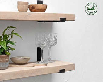 Rustic Shelves Handcrafted Industrial Metal Shelf Brackets in a Shabby Chic Finish | 5cm Thickness | Ben Simpson Furniture