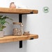 Rustic Shelves Handcrafted Using Solid Wood & Industrial Metal Shelf Brackets | 22cm Depth x 5cm Thickness | Ben Simpson Furniture 