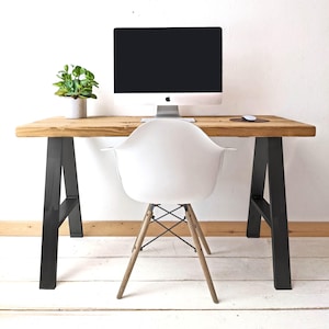 Office Desk Handcrafted Using Rustic Solid Wood | A-Frame | Ben Simpson Furniture
