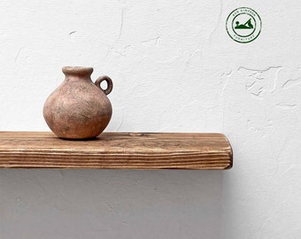 Wooden Rustic Floating Shelves Handcrafted Using Sustainable Reclaimed Solid Wood | 15cm Depth x 2.5cm Thickness | Ben Simpson Furniture