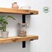 Rustic Shelves Handcrafted Using Solid Wood & Industrial Metal Shelf Brackets | 15cm Depth x 5cm Thickness | Ben Simpson Furniture 
