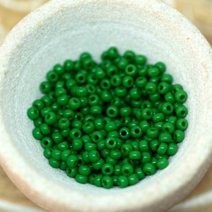 20gm Opaque Green 8/0 Miyuki Glass Seed Beads (A224)