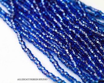2 Strands Copper Lined Light Sapphire 11/0 Czech Glass Seed Beads (SB126-2)
