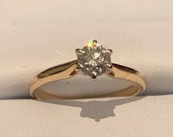 14k gold and 1/2ct. diamond engagement ring