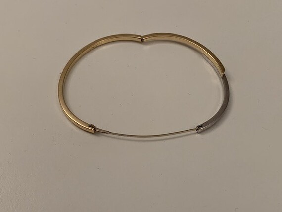 Modernist two tone gold bracelet - image 6