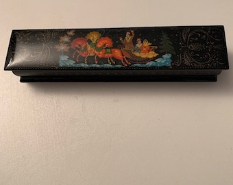 Vintage rysk laque papier mache låda