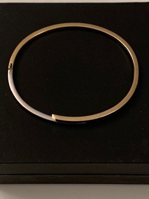 Modernist two tone gold bracelet