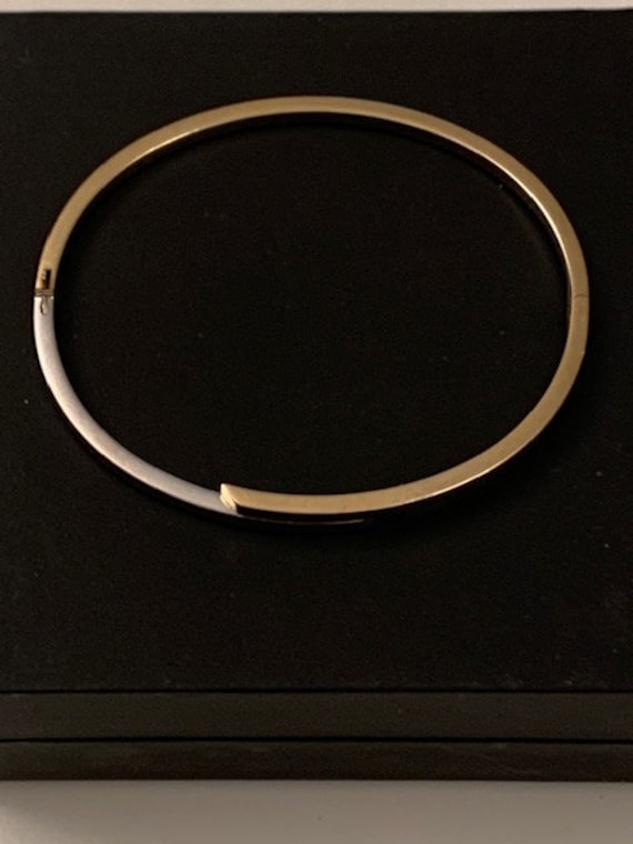 Modernist two tone gold bracelet - image 1