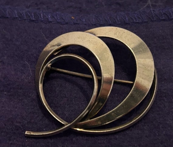 希少 Vintage   425 Brooch 925 Vintage Kramer of New York Brooch, Emerald Cut, Round