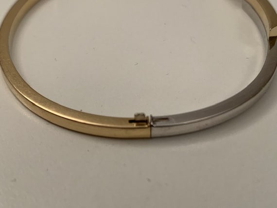 Modernist two tone gold bracelet - image 5