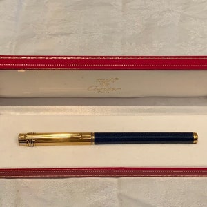 Le Must de Cartier Trinity  Blue Royale Lacquer fountain Pen